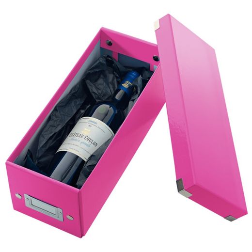 Caja Click & Store CD Box (143x147x352 mm), fucsia