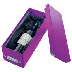 Kliknij & Store CD Box (143x147x352 mm), fioletowy