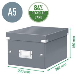 Click & Store Boîte de classement universelle, petite (216 x 160 x 282 mm), rouge