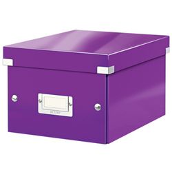 Caja de archivo universal Click & Store Pequeña (216x160x282 mm), violeta