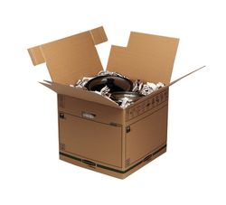 Självmonterande flyttlåda 85L (457x406x457mm) Prime Ultra Heavy Duty med förstärkta handtag