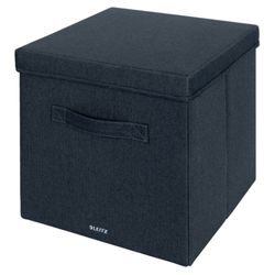 Boîte de rangement en tissu avec couvercle L, 2 pièces, gris