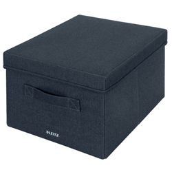 Boîte de rangement en tissu avec couvercle M, 2 pièces, gris