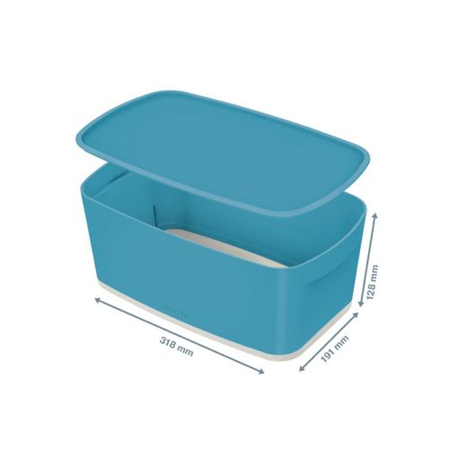 Caja Leitz MyBox Cosy pequeña con tapa, azul