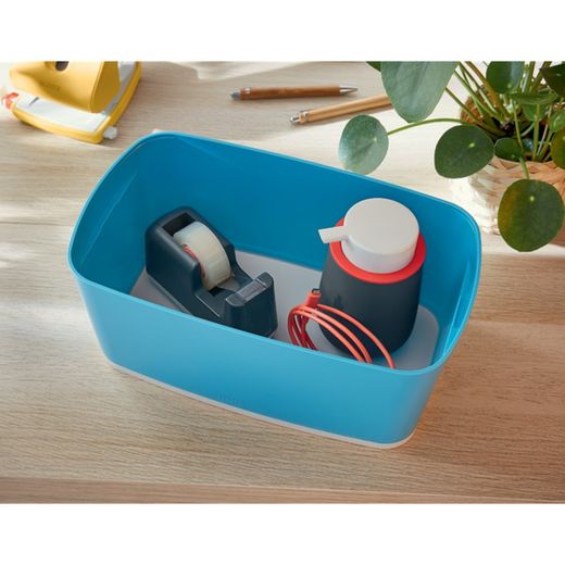 Caja Leitz MyBox Cosy pequeña con tapa, azul