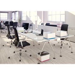Leitz MyBox WOW box large with lid, blue/white