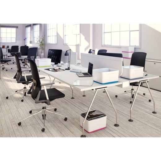 Leitz MyBox WOW box large with lid, blue/white