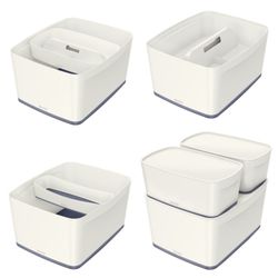 Leitz MyBox WOW large box with lid, white/grey