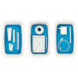 Leitz MyBox WOW box piccolo con coperchio, blu/bianco