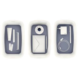 Leitz MyBox WOW box piccolo con coperchio, bianco/grigio