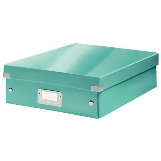 Caja organizadora Click & Store Mediana (280x100x370 mm), turquesa