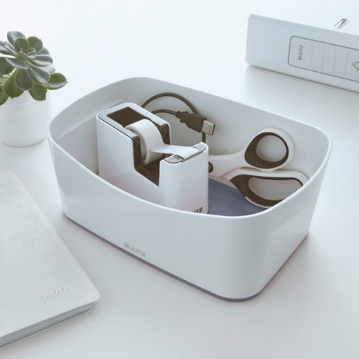 Leitz MyBox WOW box without lid, white/grey