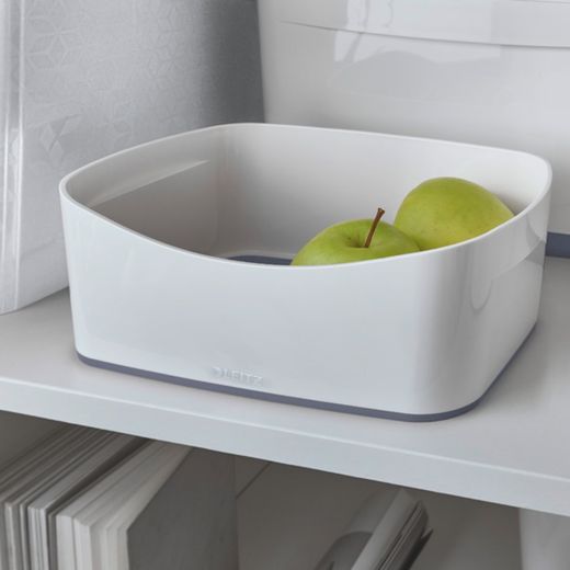 Leitz MyBox WOW box without lid, white/grey
