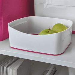Leitz MyBox WOW doos zonder deksel, fuchsia/wit