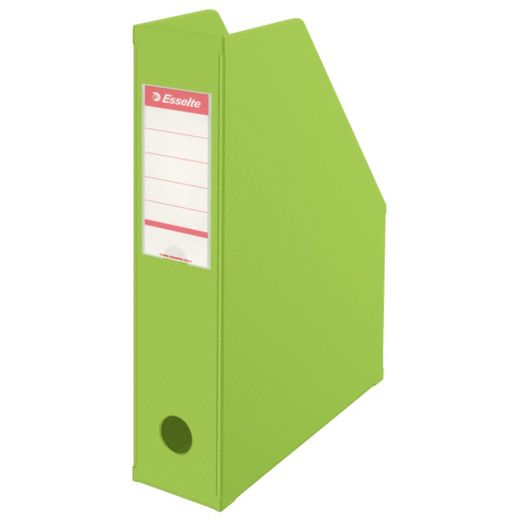 Arkivlåda. PVC limmad plast. DIN A4. Rygg 75 mm. livligt grönt