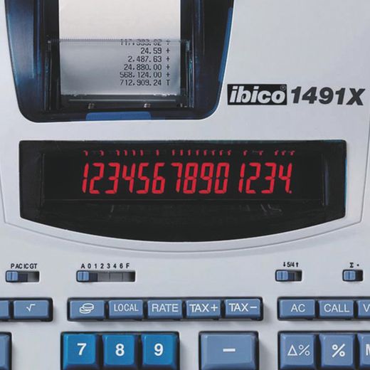 Calculadora IBICO 1491X, branco/azul