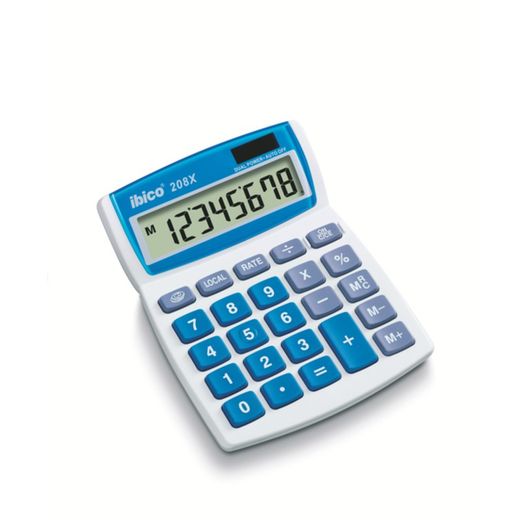 Calcolatrice IBICO 208X, bianco/blu