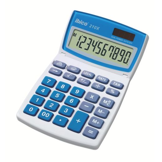 Calcolatrice IBICO 210X, bianco/blu