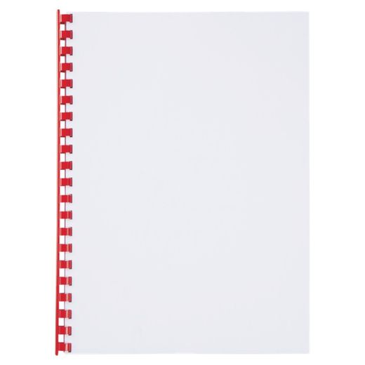 Kunststoffkamm DIN A4 GBC 12 mm (Box 100), rot