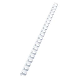 Canutillo plástico DIN A4 GBC 14mm (Caja 100), blanco