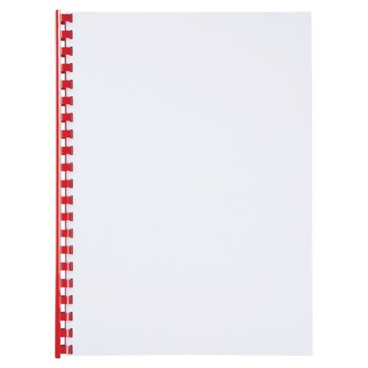 Plastikkamm DIN A4 GBC 14mm (Box 100), rot