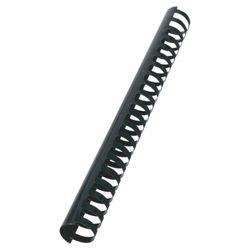 Canutillo plástico DIN A4 GBC 28 mm (Caja 50), negro