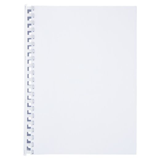 Grzebień plastikowy DIN A4 GBC 32 mm owalny (opakowanie 50), biały