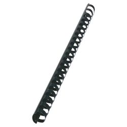 Canutillo plástico DIN A4 GBC 32 mm ovalados (Caja 50), negro