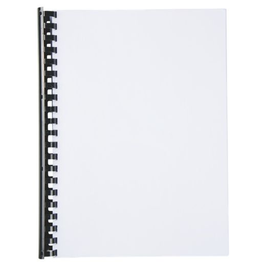 Kunststof kam DIN A4 GBC 38 mm ovaal (doos 50), zwart