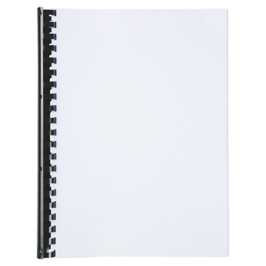 Kunststof kam DIN A4 GBC 45 mm ovaal (Box 50), zwart