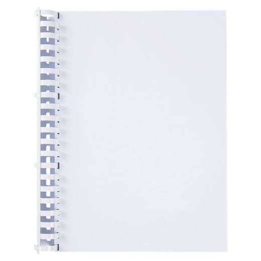 Pettine in plastica DIN A4 GBC 51 mm ovale (Box 50), bianco