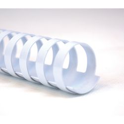 Pettine in plastica DIN A4 GBC 51 mm ovale (Box 50), bianco