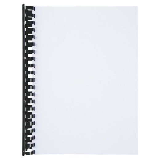 Kunststof kam DIN A4 GBC 51 mm ovaal (Box 50), zwart