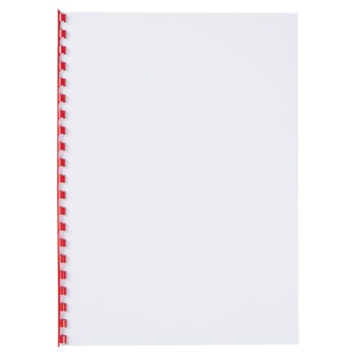 Kunststoffkamm DIN A4 GBC 6 mm (Box 100), rot