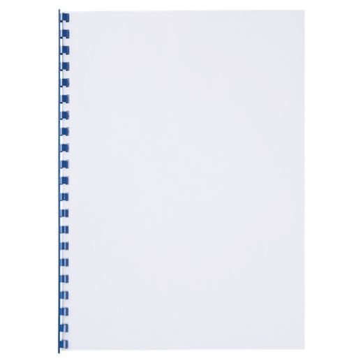 Plastic comb DIN A4 GBC 8 mm (Box 100), blue