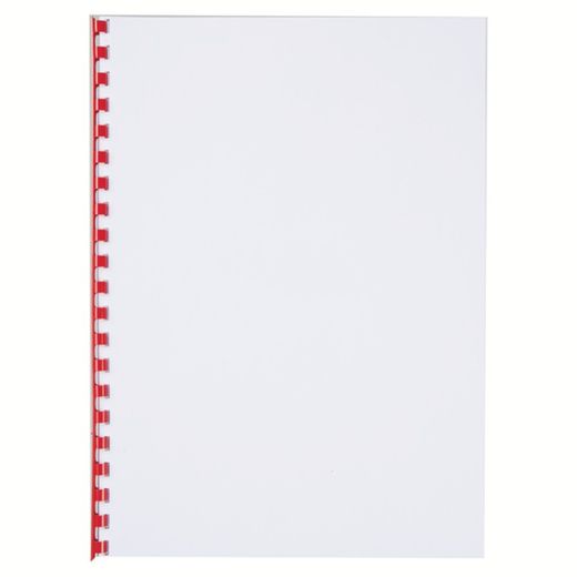 Kunststof kam DIN A4 GBC 8 mm (doos 100), rood