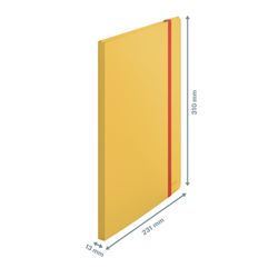 Leitz Cozy Plus 20-pocket folder with 3 flaps and elastic closure, DIN A4, yellow