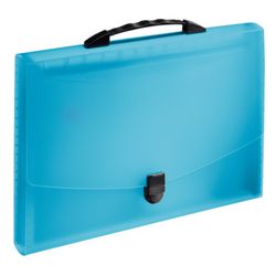 Carpeta acordeón con asa Esselte Vivida. PP. Con 13 separadores, azul Vivida