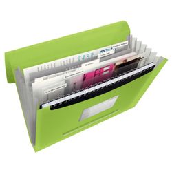 Esselte Vivida accordeonmap. pp Met 6 verdelers, levendig groen