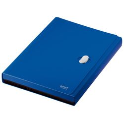 Cartella per fisarmonica Leitz Recycle. PP. 5 scomparti espandibili più 1 frontale fisso. DIN A4, blu