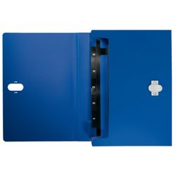 Cartella per fisarmonica Leitz Recycle. PP. 5 scomparti espandibili più 1 frontale fisso. DIN A4, blu