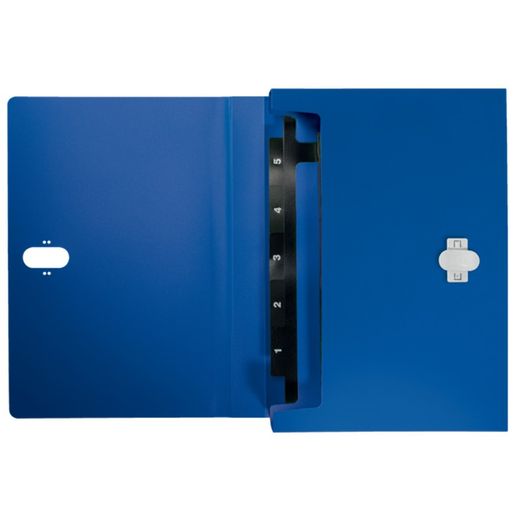 Cartella per fisarmonica Leitz Recycle. PP. 5 scomparti espandibili più 1 frontale fisso. DIN A4, blu
