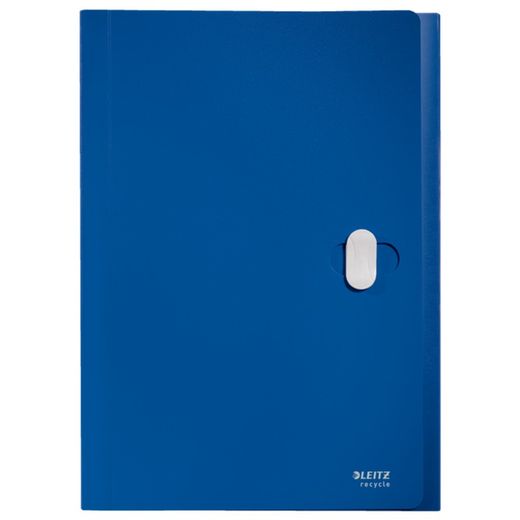 Cartella per fisarmonica Leitz Recycle. PP. 5 scomparti espandibili più 1 frontale fisso. DIN A4, blu