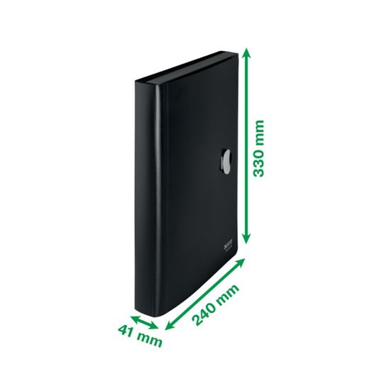 Leitz Recycle accordion folder. P.P. 5 expandable compartments plus 1 fixed front. DIN A4. black