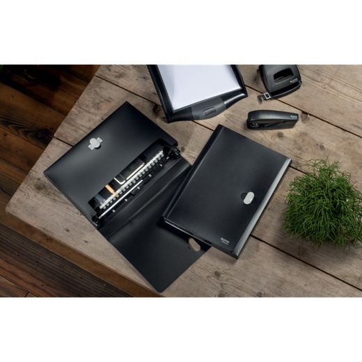 Leitz Recycle accordion folder. P.P. 5 expandable compartments plus 1 fixed front. DIN A4. black