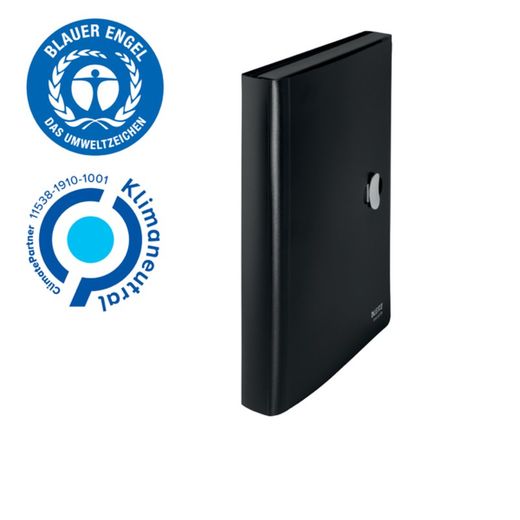 Leitz Recycle accordion folder. P.P. 5 expandable compartments plus 1 fixed front. DIN A4. black