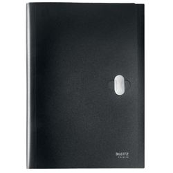 Leitz Recycle accordion folder. P.P. 5 expandable compartments plus 1 fixed front. DIN A4. black