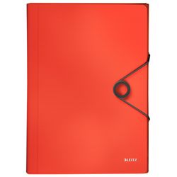 Carpeta acordeón Solid. PP. Con 6 separadores más 1 extra ancho. DIN A4, rojo