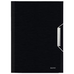 Dossier style accordéon. P. P. Avec 6 séparateurs plus 1 extra large. DIN A4, noir satiné