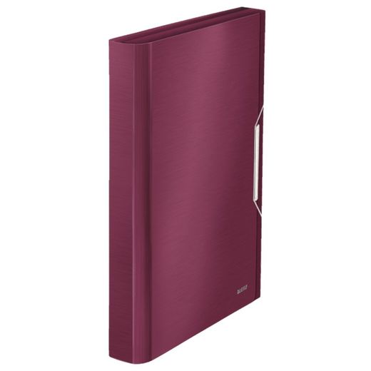 Dossier style accordéon. P. P. Avec 6 séparateurs plus 1 extra large. DIN A4, rouge bordeaux